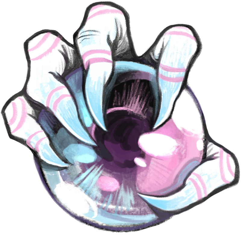 The hand of Métis — Carnaval Marbles brand mark